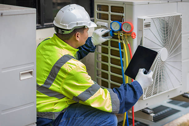 Professional Hvac technician working in Flanders, NY